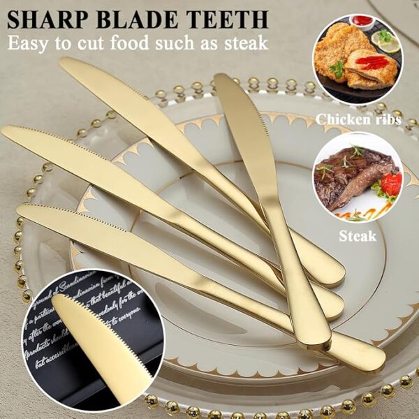 Dinner Knife Gold - Image 2