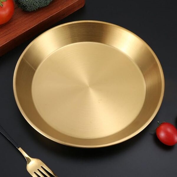 Stainless Steel Serving Platter 34cm (Gold) - Image 2